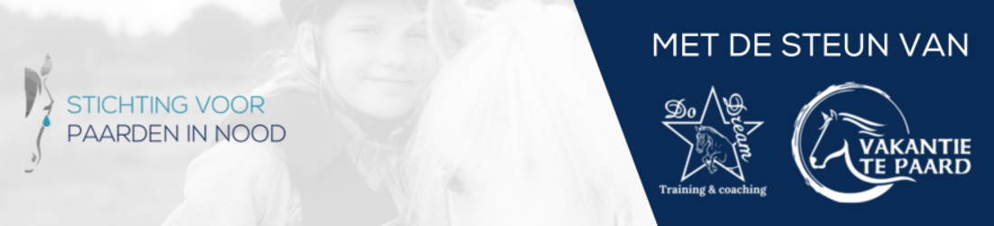 Banner Stichting voor Paarden in Nood - sponsors Do Dream & Vakantie Te Paard