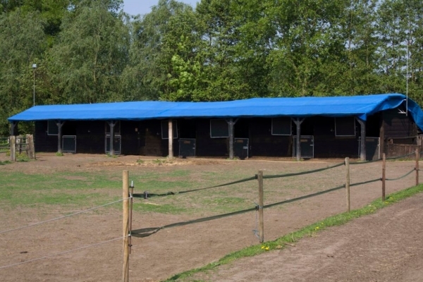 Het dak van één van de stallen van The Old Horses Lodge is dringend aan vernieuwing toe. Hier zijn momenteel geen financiële middelen voor.